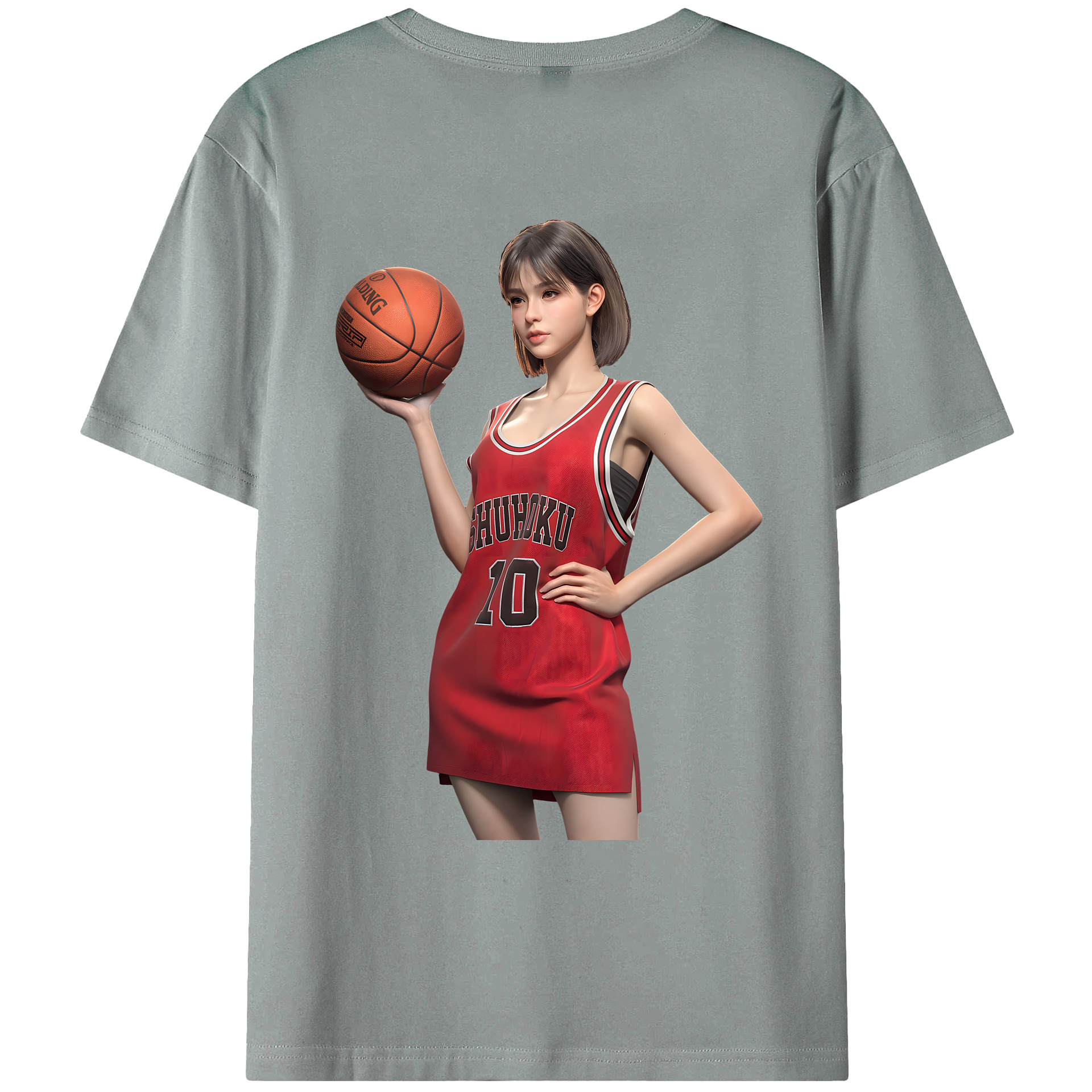 （画像用） SLAM DUNK／スラムダンク 綿100％ メンズ半袖Tシャツ（バックプリント） 通気性